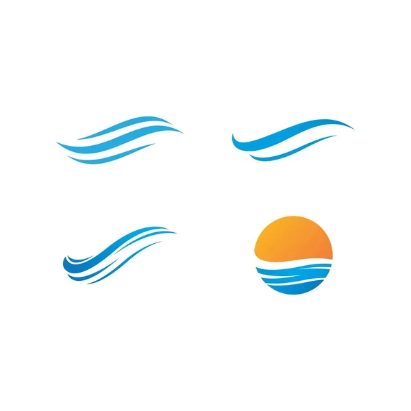 Desenho Vetor Logotipo Ilustração Onda Água — Vetor de Stock