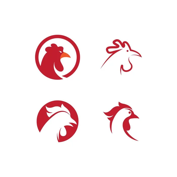 Galo Logotipo Modelo Vetor Ilustração —  Vetores de Stock