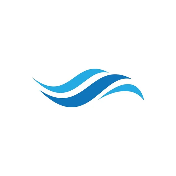 Vatten Wave Illustration Logotyp Vektor Design — Stock vektor