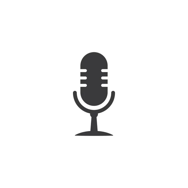 Podcast Logotipo Vetor Design Plano —  Vetores de Stock