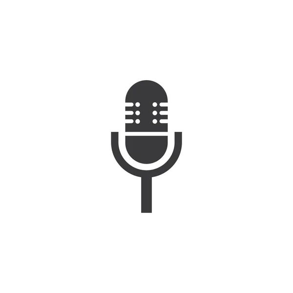 Podcast Logotipo Vetor Design Plano —  Vetores de Stock