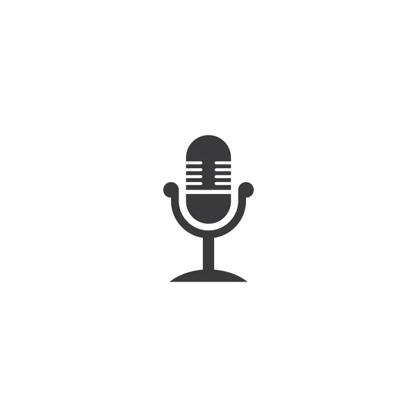 Podcast Logotipo Vetor Design Plano —  Vetores de Stock