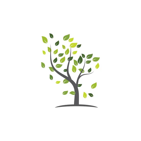 Árbol Naturaleza Ilustración Logo Plantilla Vector Diseño — Vector de stock