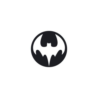 Yarasa ilüstrasyon logo vektör şablonu