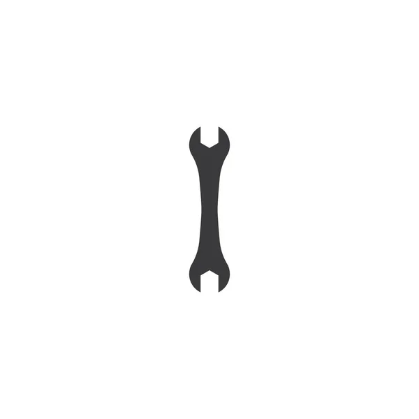 Handyman Wrench Logotipo Design Vetor Plana — Vetor de Stock