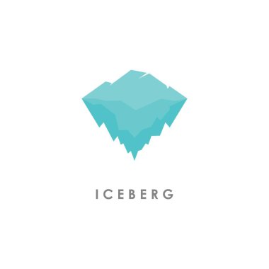 Iceberg illüstrasyon logo vektör tasarımı