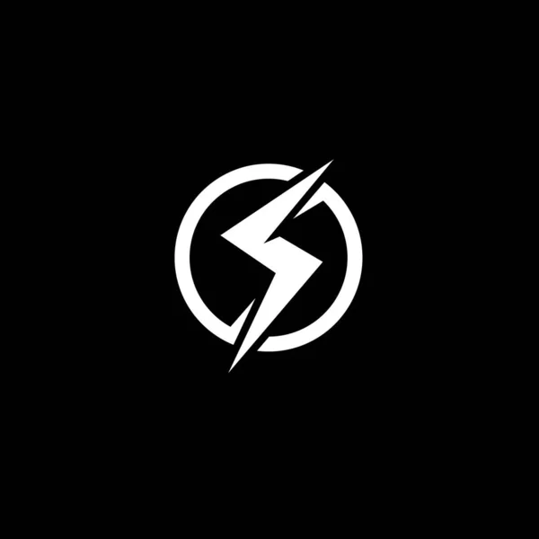 Power Lightning Logotipo Vetor Design —  Vetores de Stock