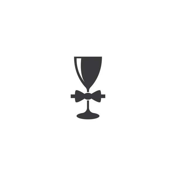 Tie Glass Logo Illustration Vector — Stock Vector