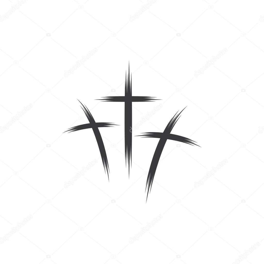 Church logo vector ilustration template