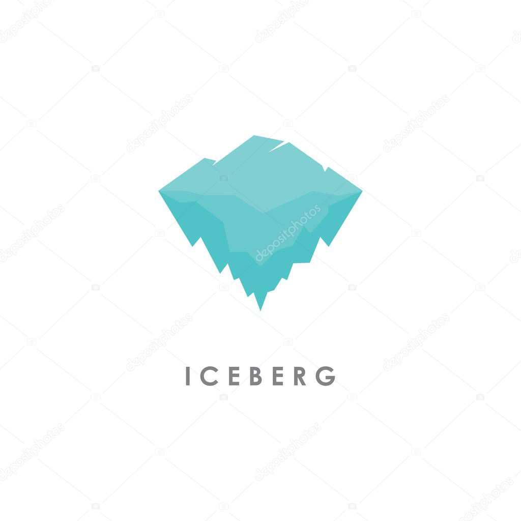 Iceberg illustration logo vector design