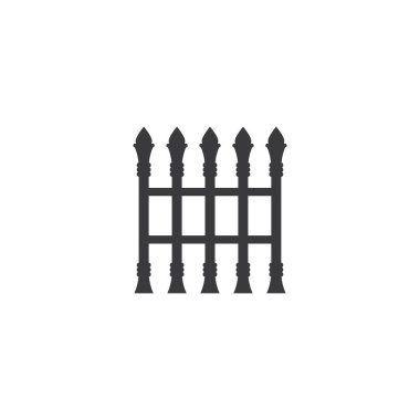 Çit logo simgesi vektör çizimi düz tasarım