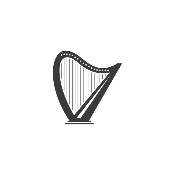 Design Vetor Logotipo Ilustração Harpa — Vetor de Stock