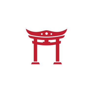 Torii kapı illüstrasyon logo vektör tasarımı