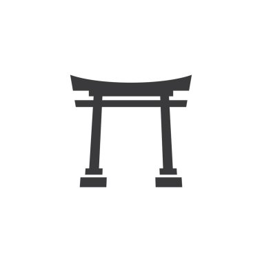 Torii kapı illüstrasyon logo vektör tasarımı