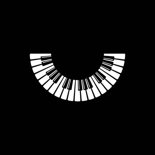 Plantilla Diseño Plano Ilustración Vector Piano — Archivo Imágenes Vectoriales