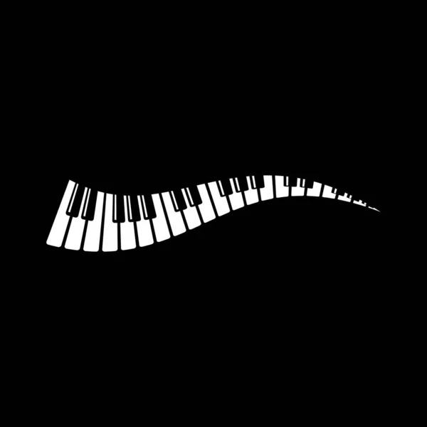 Plantilla Diseño Plano Ilustración Vector Piano — Archivo Imágenes Vectoriales