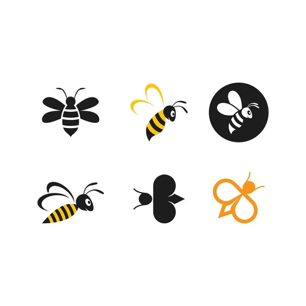 Illustration Logo Abeille Modèle Vectoriel Eps — Image vectorielle