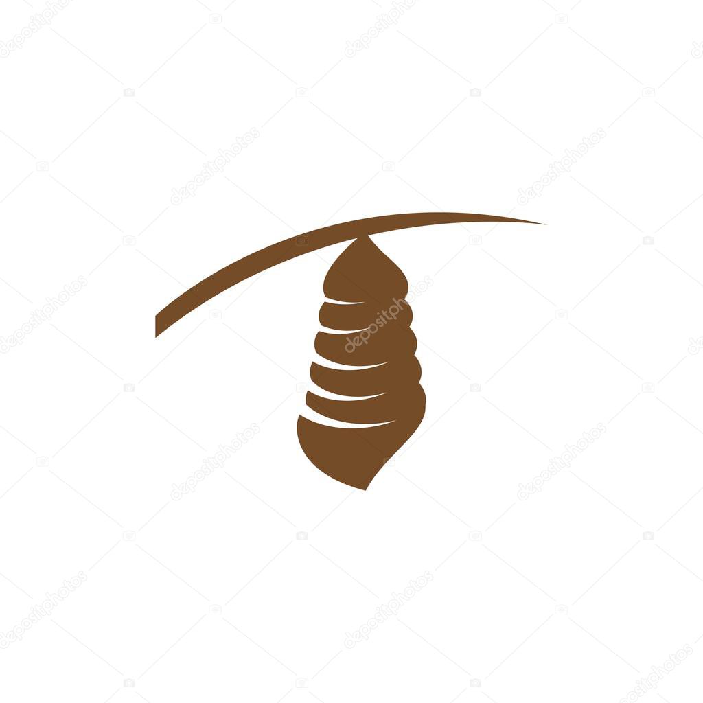 Cocoon illustration logo vector design