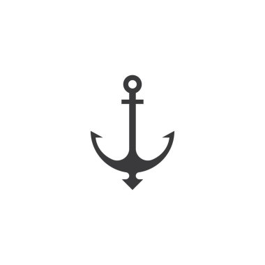 Çapa logosu illüstrasyon şablon vektör tasarımı