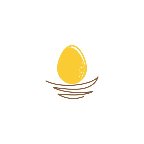 Oeuf Illustration Logo Vecteur Plat Design — Image vectorielle