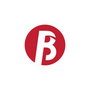B Harfi Alfabe yazı tipi logo vektör tasarımı