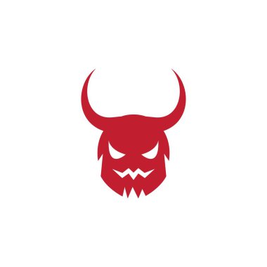 Şeytan logo ilüstrasyon vektör şablonu
