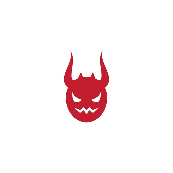 Template Voor Duivelse Logo Ilustratie Vector — Stockvector