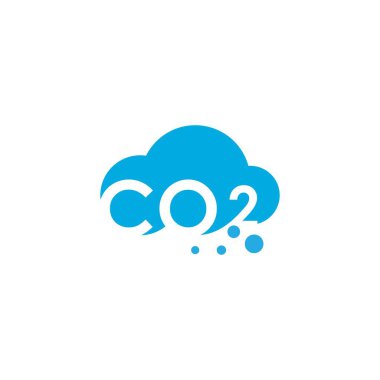 CO2 karbondioksit logo vektör tasarımı