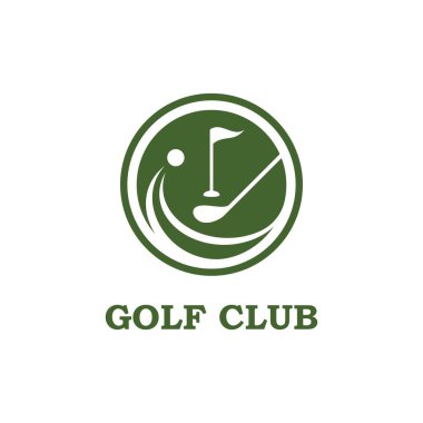 Golf Logo Şablonu vektör illüstrasyon tasarımı