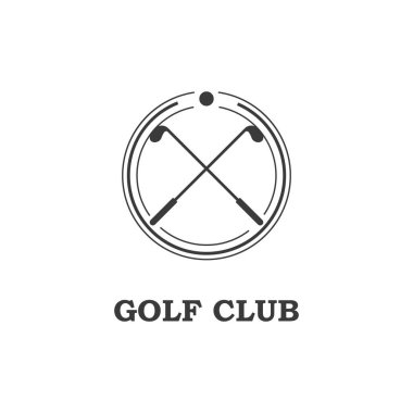 Golf Logo Şablonu vektör illüstrasyon tasarımı