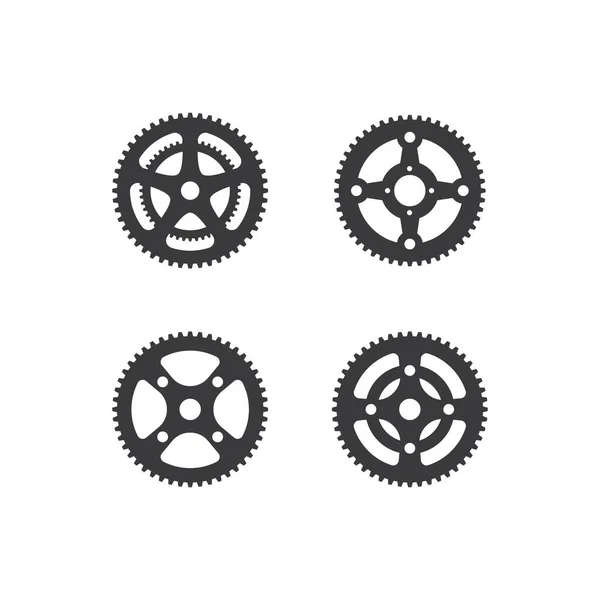 Fiets Cogwheel Illustratie Vector Ontwerp — Stockvector