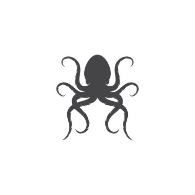 ahtapot logo tasarım vektör şablonu