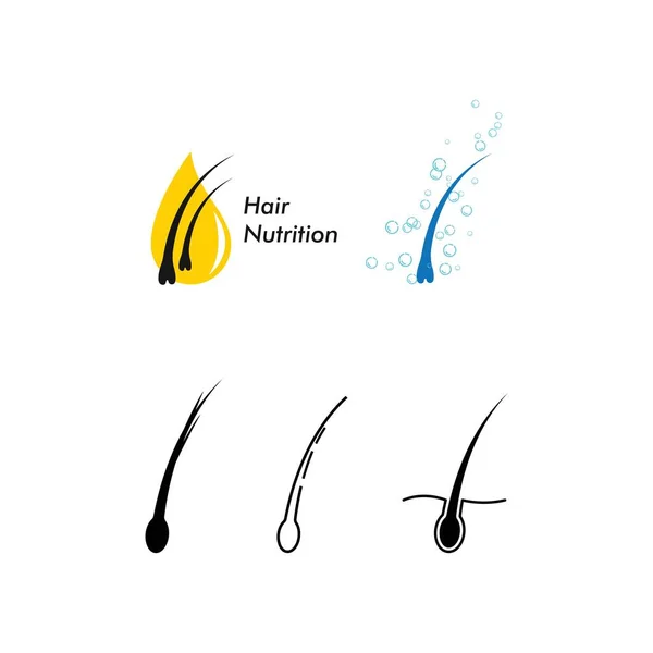 Hair Treatment Logo Vector Icon Template — Stock Vector