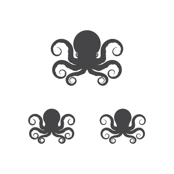 Pulpo Logotipo Diseño Vector Plantilla — Vector de stock