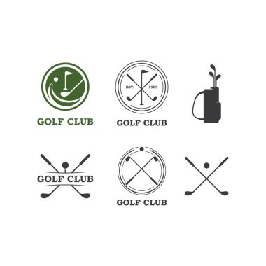 Golf Logo Şablonu vektör illüstrasyon tasarımı