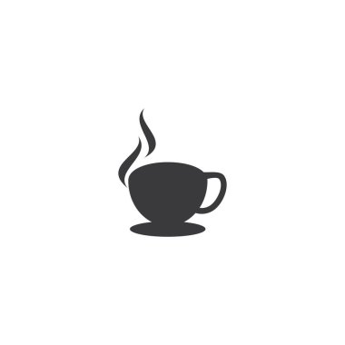 Kahve fincanı logosu vektör düz tasarım