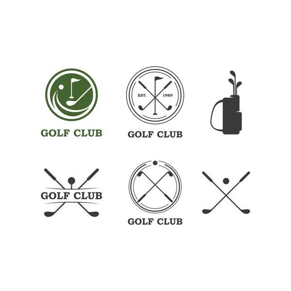 Golf Logo Mall Vektor Illustration Design — Stock vektor