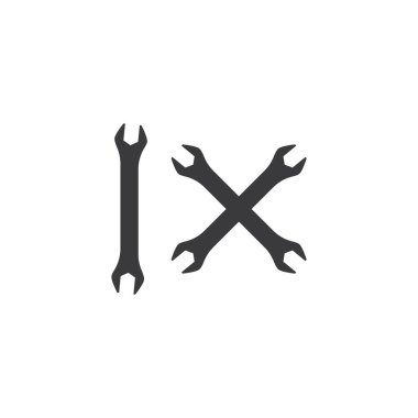 Logo vektör düz dizayn anahtarı