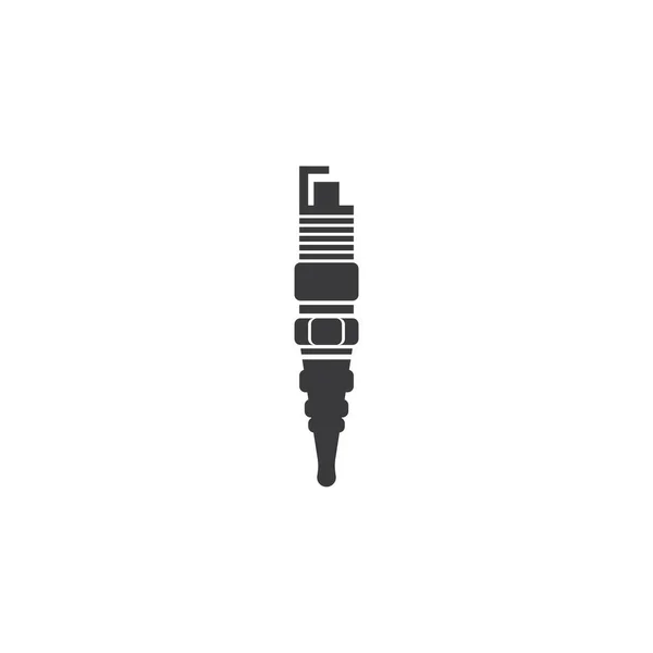 Spark Plug Ilustração Logotipo Design Plano — Vetor de Stock