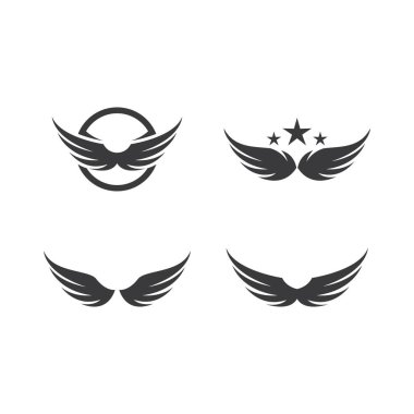 Kanat illüstrasyon logo vektör tasarımı