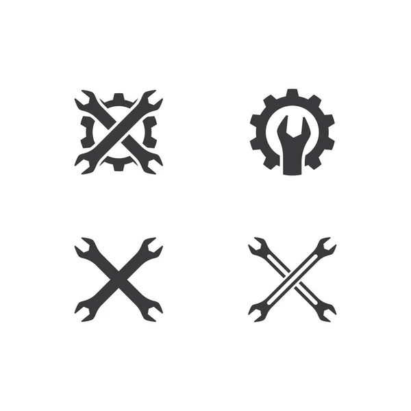 Clé Logo Vecteur Plat Design — Image vectorielle