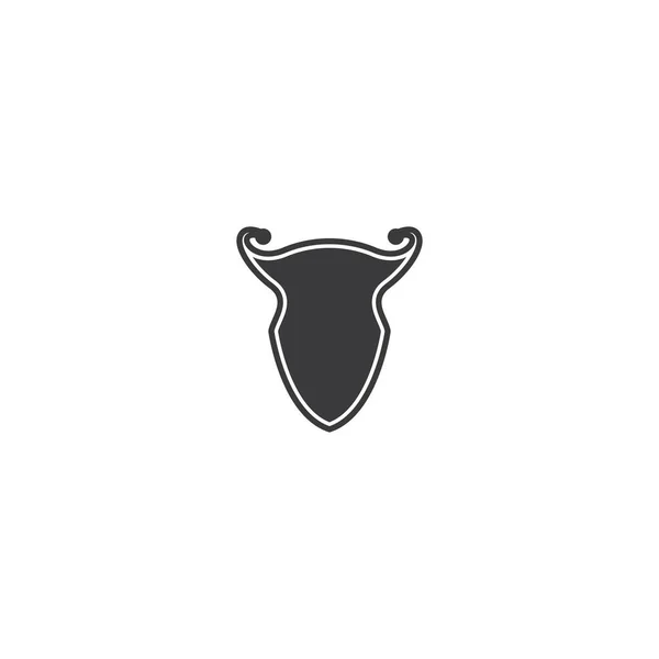 Escudo Ilustración Logotipo Plantilla Vector Diseño — Vector de stock