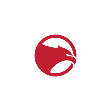 Falcon Eagle Bird logo şablon vektörü