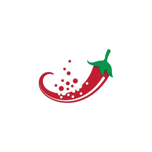 Templat Logo Vektor Chili Illustration - Stok Vektor