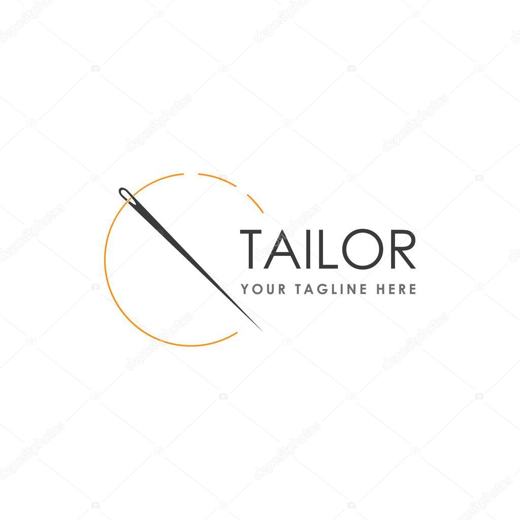 Tailor or textile logo vector flat design