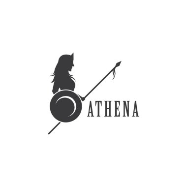 Athena logo vektör tasarımının silueti