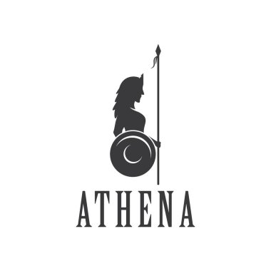 Athena logo vektör tasarımının silueti