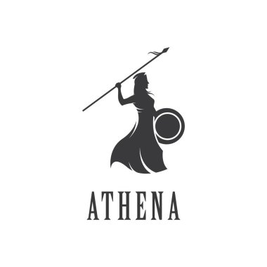 Athena logo vektör tasarımının silueti