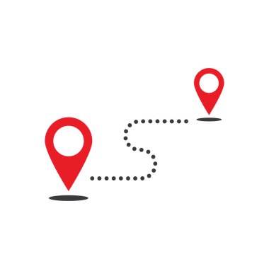 Konum noktası simge vektör şablonu