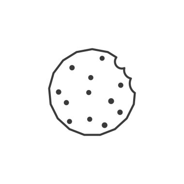 Çikolata parçacıklı kurabiye ikonu tasarımı